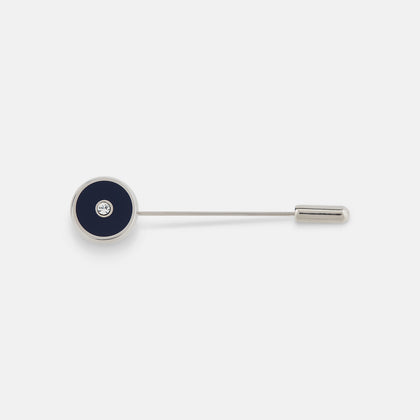 Navy Gemstone Lapel Pin