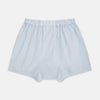 View 2 of product Light Blue Multi Stripe Godfrey Boxer Shorts by Turnbull & Asser, crafted from premium Italian cotton with an elastic waistband, shown laid flat on a white background.