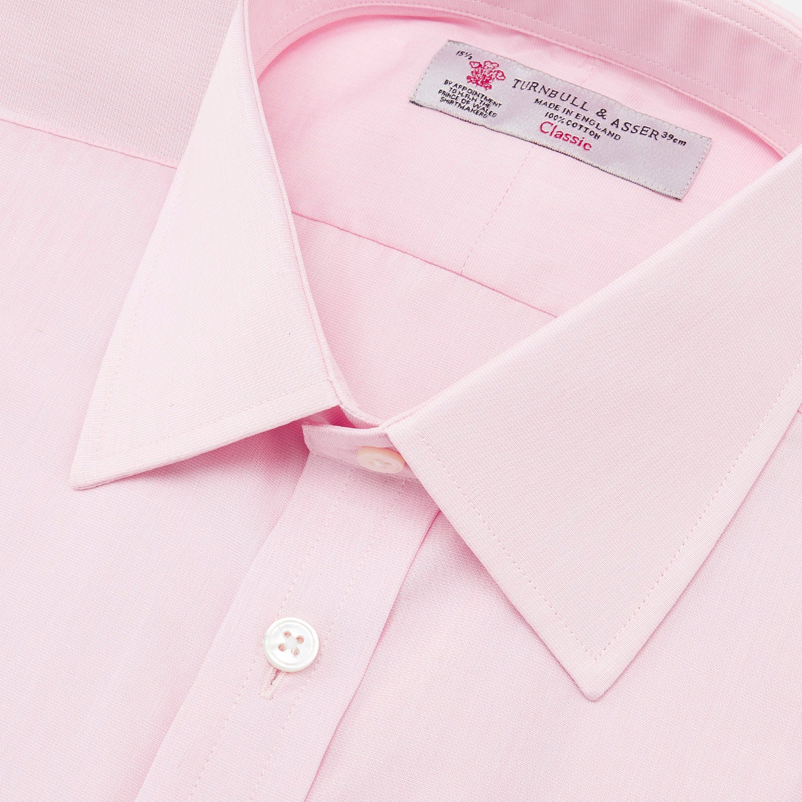 Image 5 of product Pink End-on-End Shirt with T&A Collar and Double Cuffs