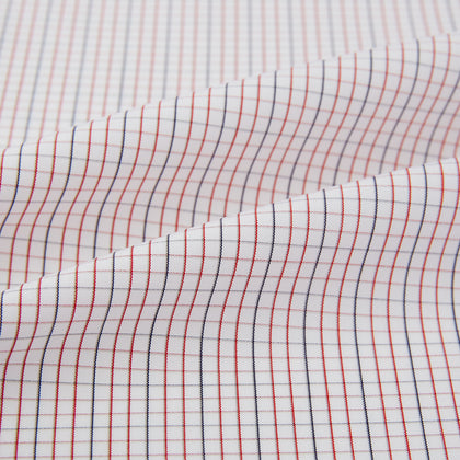 Red and navy Check Windsor Shirt Image 7