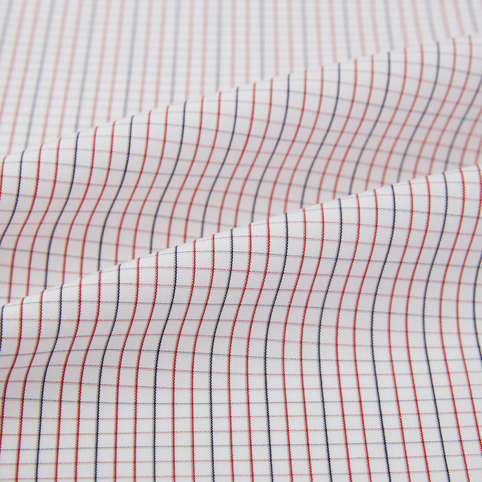 Red and navy Check Windsor Shirt Image 7