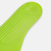View 3 of product The Turnbull & Asser Lime Mid-Length Sock is crafted from soft mercerised cotton with a ribbed texture and shown against a plain light gray background.