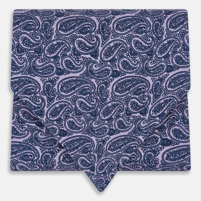 Lilac Paisley Silk Cravat