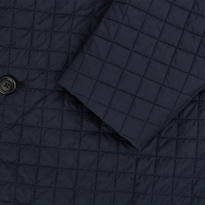 Fulham Navy Single-Breasted Quilted Blazer Image 3