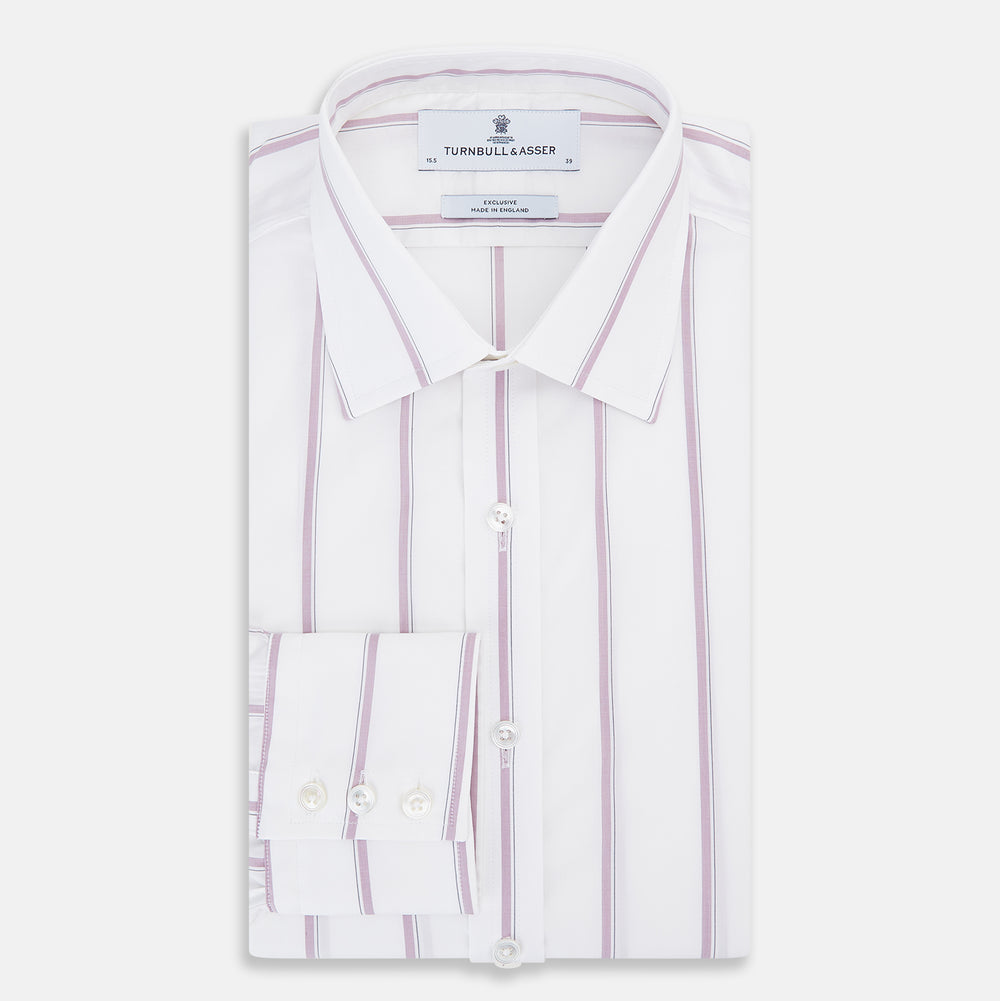 Antique Pink Track Stripe Mayfair Shirt