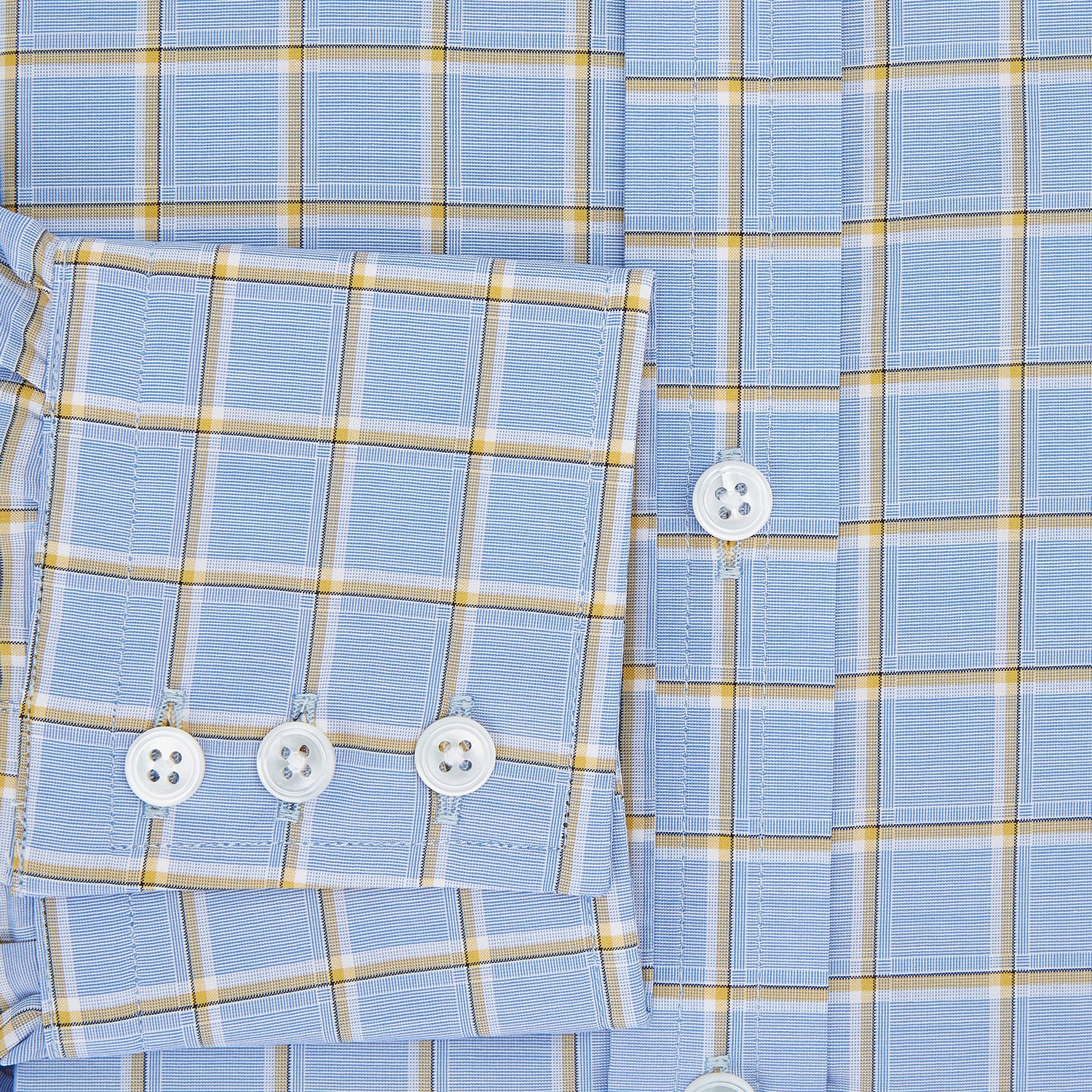 Image 4 of product Blue and Yellow Windowpane Mayfair Shirt
