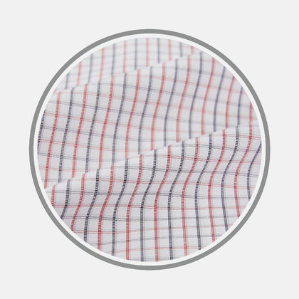 Red And Blue Micro Tattersall Fabric