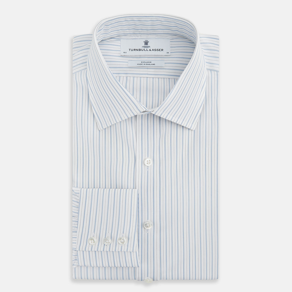 Sky Blue Combination Stripe Mayfair Shirt