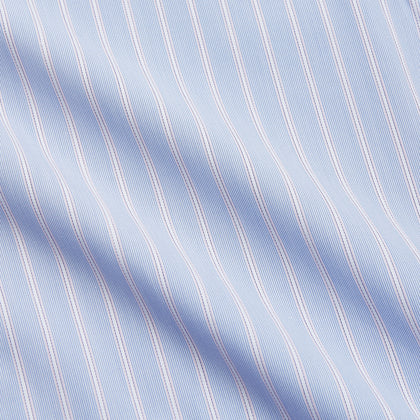 Blue Multi Stripe Cotton Regular Fit Whitby Shirt Image 3