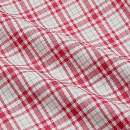 Red Check Cotton Weekend Fit Finch Shirt Image 4