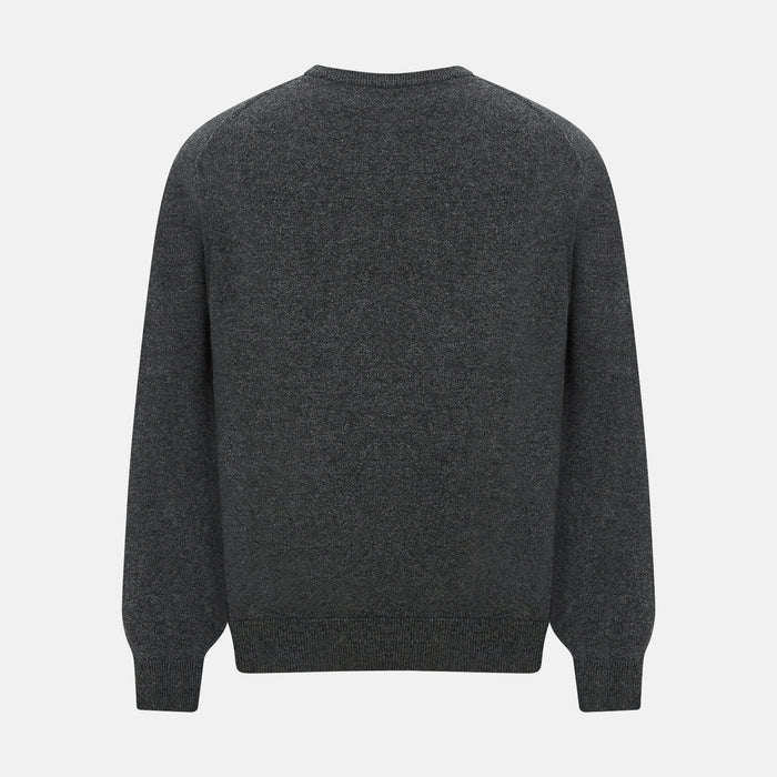 Charcoal Grey Cashmere Round Neck Jumper Image 2