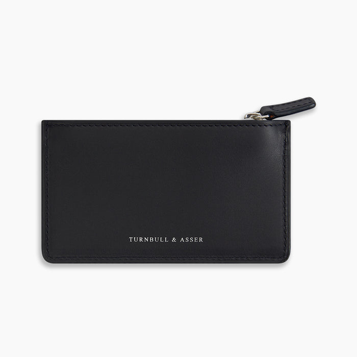 Navy Leather Zip Wallet Image 3