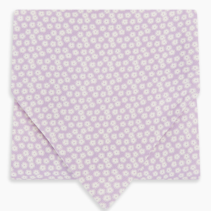 Lilac Flower Patterned Silk Cravat Image 4