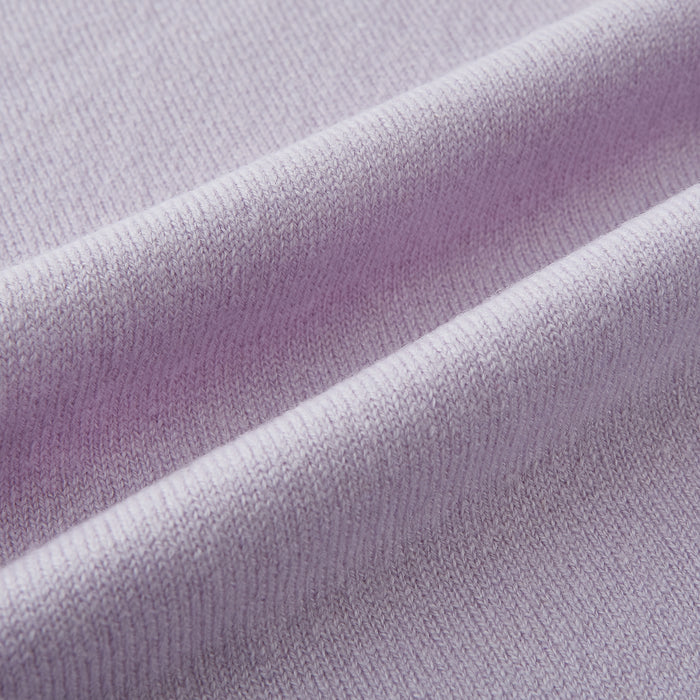 Plain Lilac Cashmere Knitted Scarf Image 2