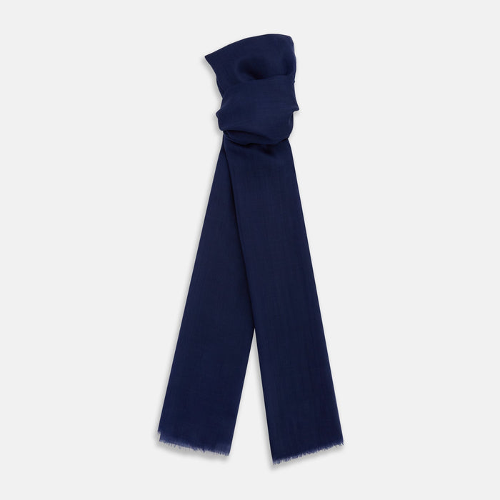 Navy Cashmere Scarf