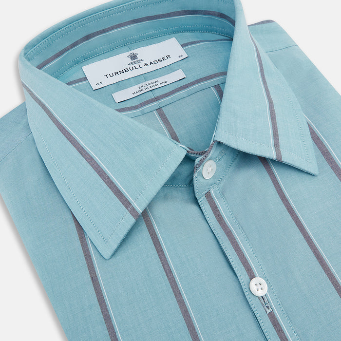 Cendre Blue Track Stripe Westminster Shirt Image 1