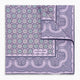 Lilac Floral Tile and Paisley Silk Pocket Square