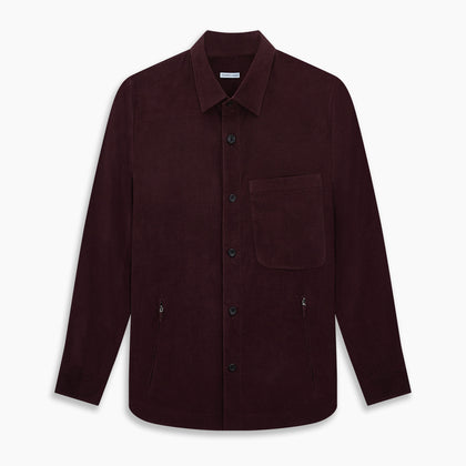Burgundy Corduroy Hampstead Overshirt Image 7
