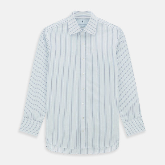 Blue Wide Pinstripe Mayfair Shirt