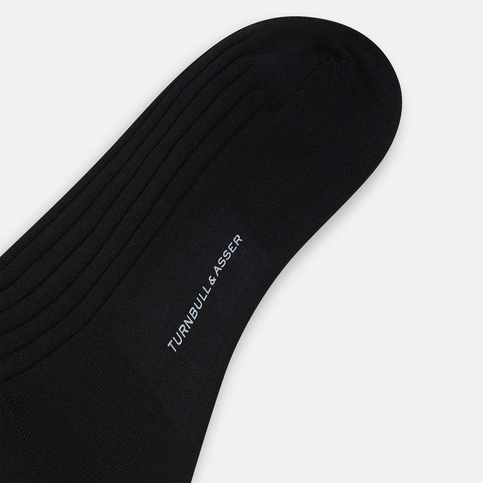 Black Wool Long Socks Image 2
