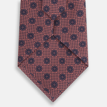 Antique Pink Medallion Silk Tie Image 2