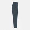 View 3 of product A pair of Forest Green Striped Edmund trousers by Turnbull & Asser, featuring a button and zip closure, belt loops, and a tailored straight-leg fit, shown against a plain white background.