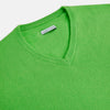 Lime Green Cashmere V-Neck Jumper