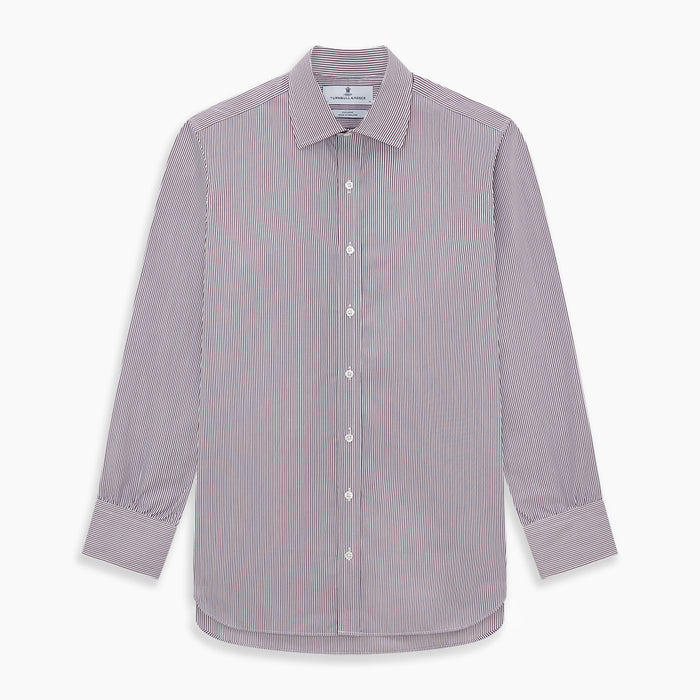 Burgundy Shadow Stripe Mayfair Shirt Image 6