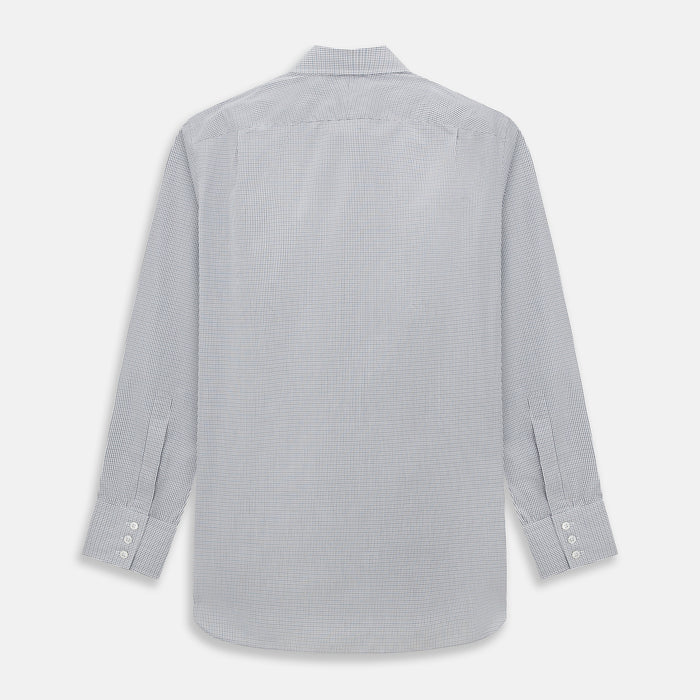 Midnight Blue Micro  Tattersall Check Mayfair Shirt Image 2