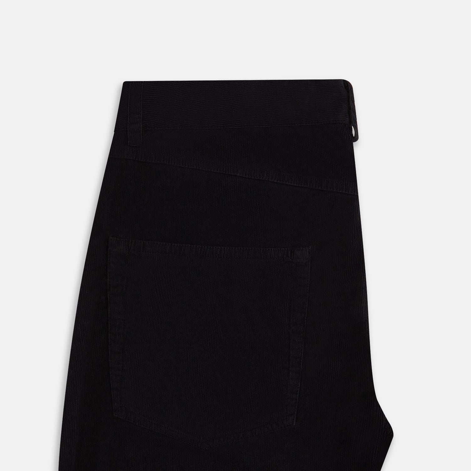 Image 5 of product A pair of Navy Corduroy Charles Trousers by Turnbull & Asser, featuring a straight-leg cut and classic tailoring, displayed against a plain white background.