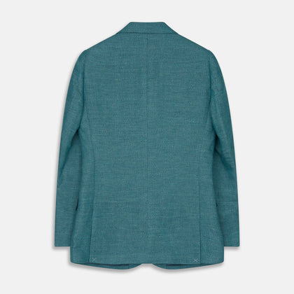 Teal Linen Barrington Blazer Image 3
