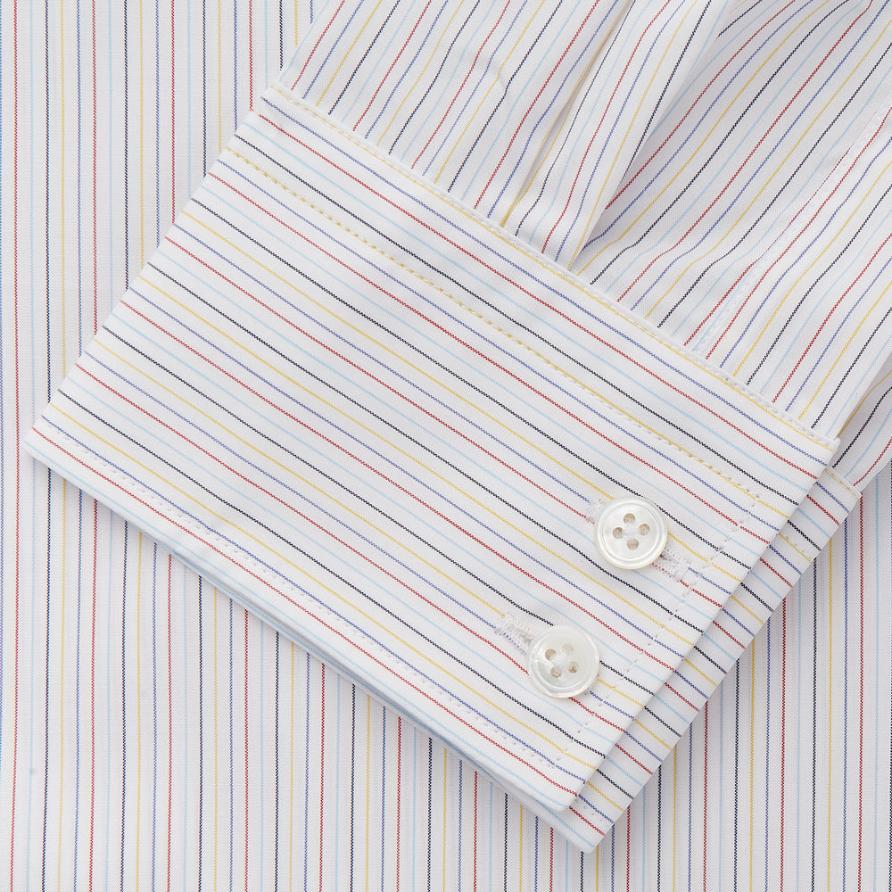 Red Multi Stripe Tailored Fit Shelton Shirt