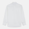 White Weekend Fit Linen Finch Shirt With Derby Collar And Chest Pocket