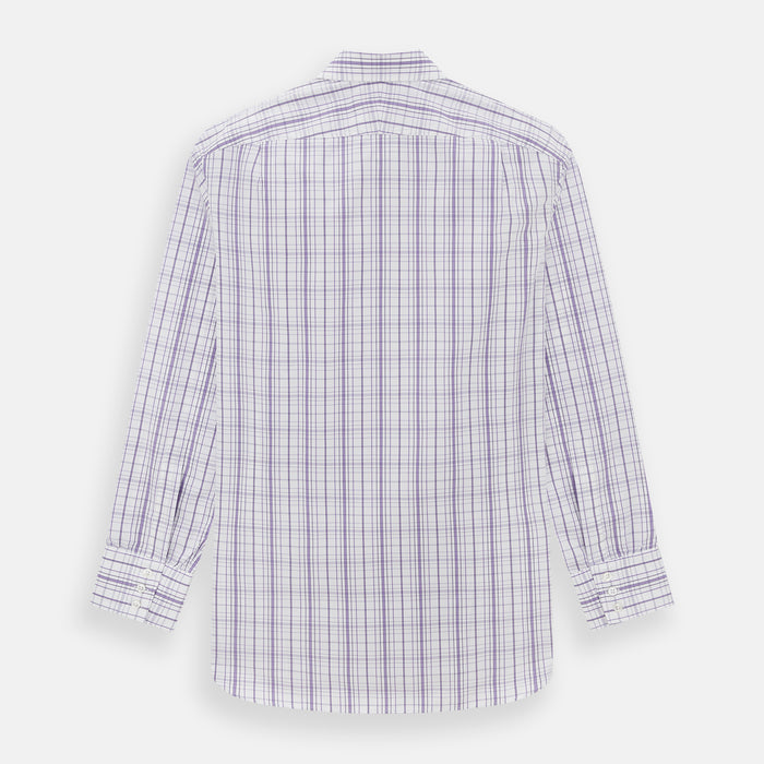 Purple Plaid Check Mayfair Shirt Image 2