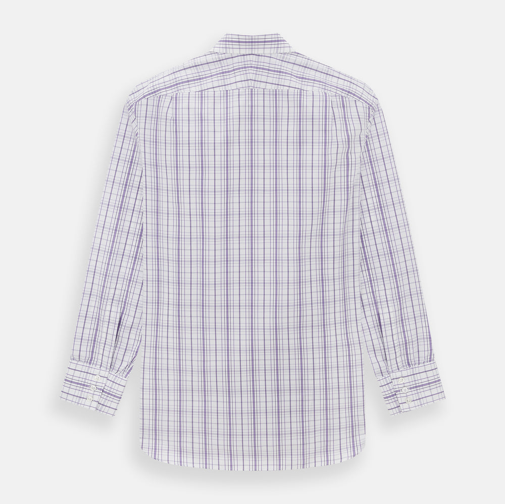 Purple Plaid Check Mayfair Shirt