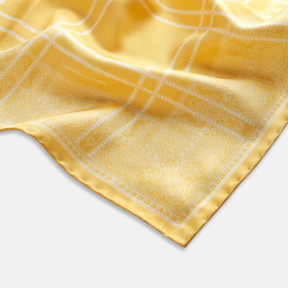 Banana Paisley Bandana Patterned Silk Pocket Square Image 6