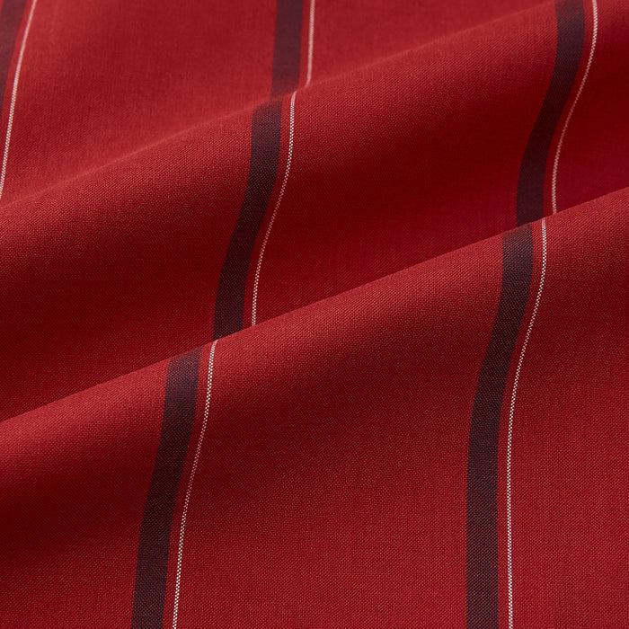 Dark Red Track Stripe Shirt with Contrast T&A Collar and Cuffs Image 5