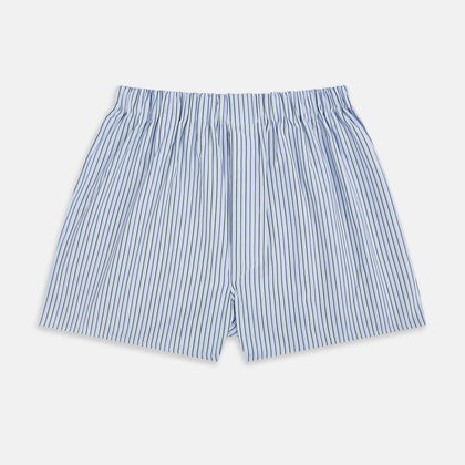 Blue Multi Stripe Godfrey Boxer Shorts