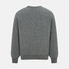 Grey Melange Cashmere Round Neck Jumper