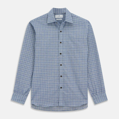 Blue Check Cotton Fabric