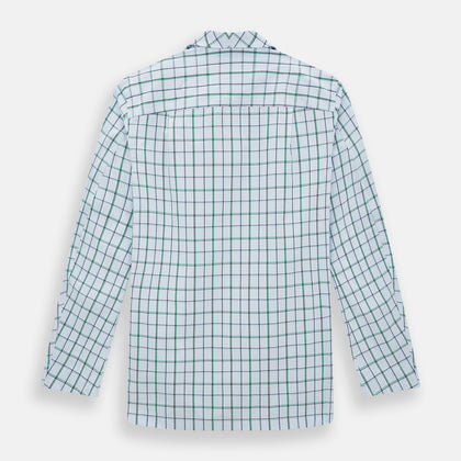 Green and Blue Check Pyjama Shirt Image 2