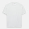 View 1 of product The Turnbull & Asser White Short-sleeve Fitted T-Shirt is a classic, logo-free crew neck laid flat on a white background—perfect for smart casual looks.