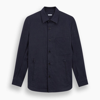 Navy Stripe Hampstead Overshirt Image 7