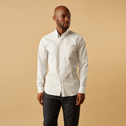 Yellow Multi Blazer Stripe Weekend Fit Suffolk Shirt Image 6