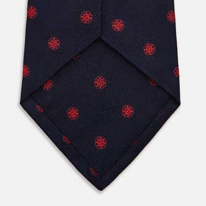 EMBLEM SPOT NAVY TULIP TIE Image 3