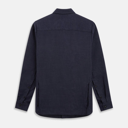 Navy Stripe Hampstead Overshirt Image 2