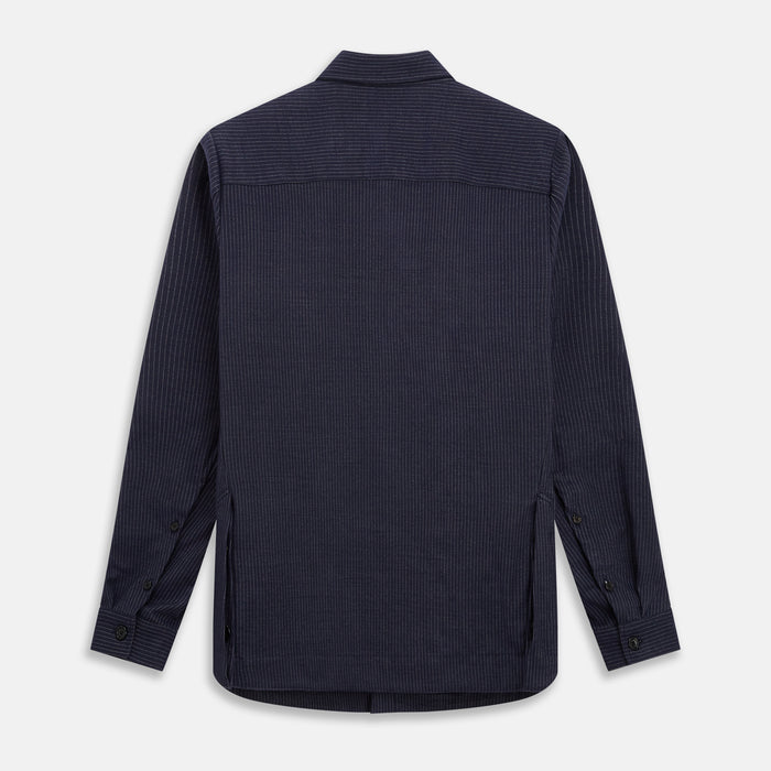 Navy Stripe Hampstead Overshirt Image 2
