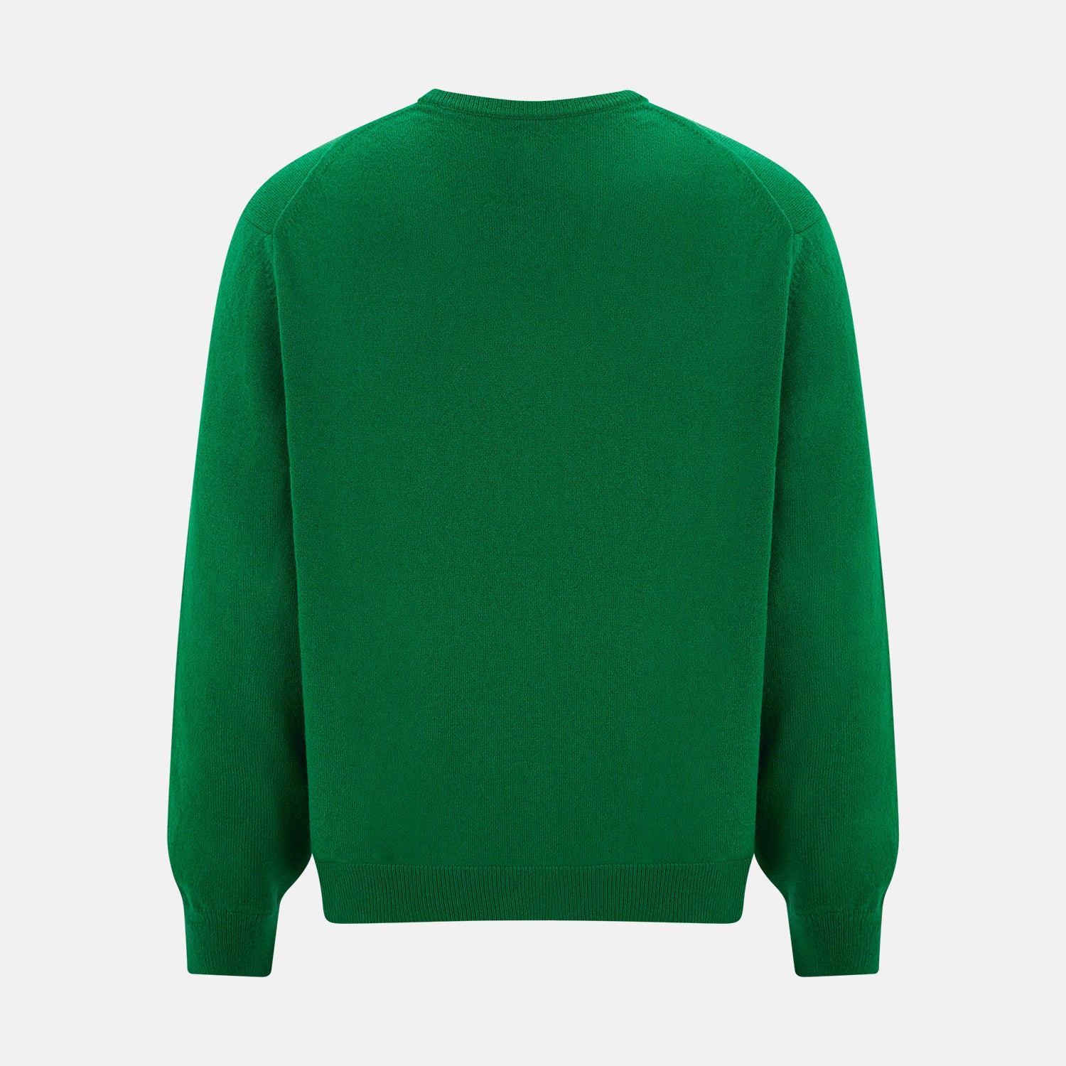 Grass Green Cashmere V-neck Jumper