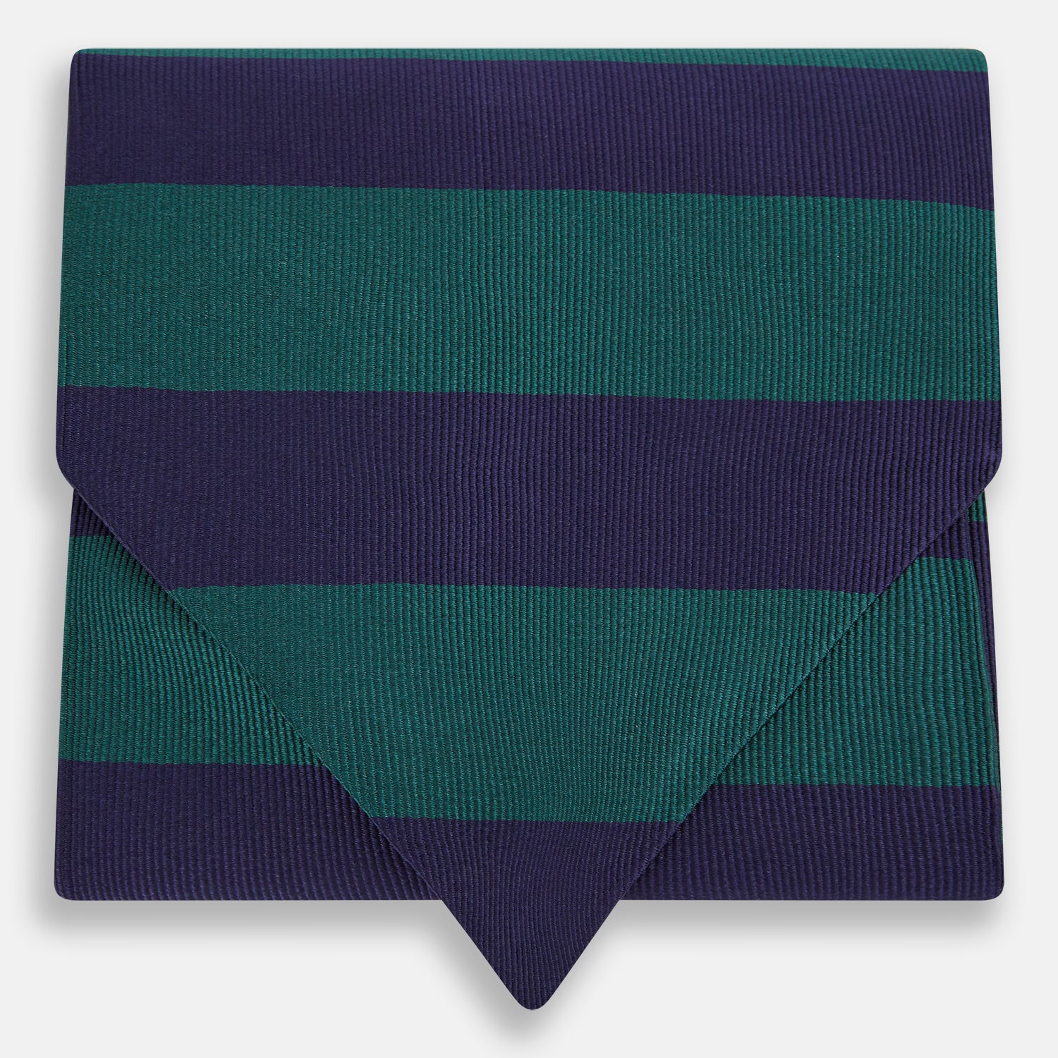 Image 1 of product Wide Green Stripe and Navy Silk Cravat