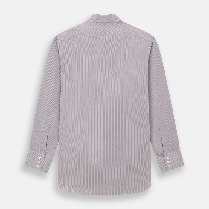Red and Pink Ticking Stripe Mayfair Shirt Image 2